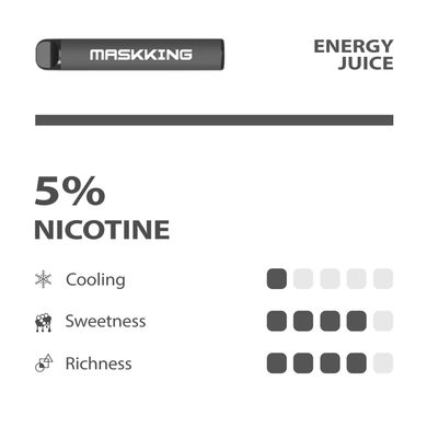 Disposable POD e-cigarette Maskking High GT Energy Juice