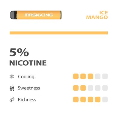 Одноразовая электронная сигарета Maskking High GT Ледяной манго
